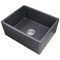 Nantucket Sinks 23-Inch Farmhouse Fireclay Sink with Matte Black Finish FCFS2418S-MatteBlack - alternate 2